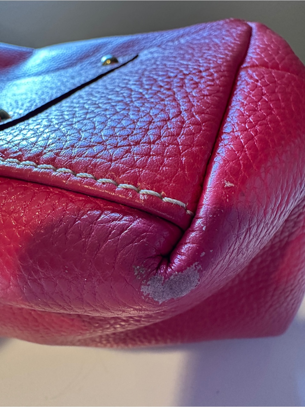Dooney & Bourke Hot Pink Leather Shoulder Hobo with Gold Hardware - Picture 9 of 12